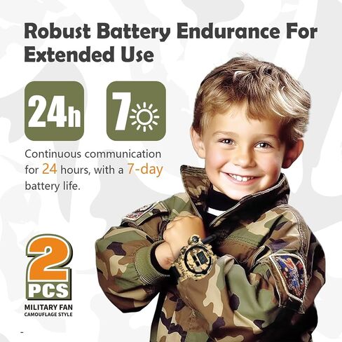 Rechargeable Walkie Talkies for Kids, Two-Way Radio Walky Talky with Flashlight Children Long Range, 2 Pack Interphone Toy for Kids Age 6-12 Outdoor Game for Kids Ages 4-8 Gifts for Boy in Kuwait