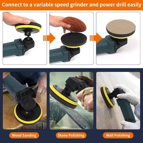 2 Inch Sanding Discs Drill Polishing Kit, 193PCS Car Headlight Restoration Kit, Hook & Loop Wet Dry Buffing Pads for Rotary Tools, Dremel Sanding Bits Attachment for Aluminum Resin Metal Glass in Saudi Arabia