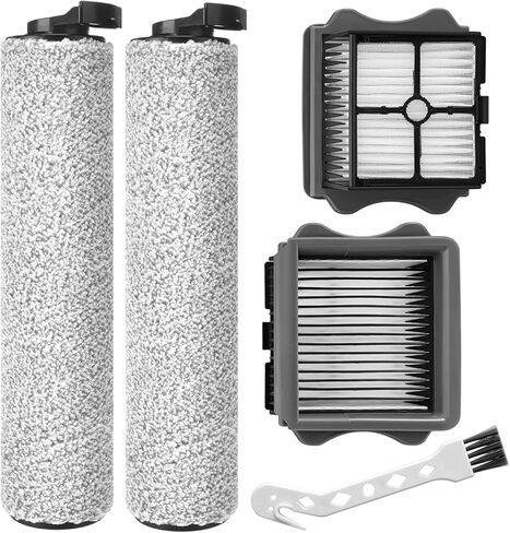 Floor One S5 Roller Brush Presshing and Vacuum Filter Kit متوافق مع Floor Tineco One S5/S5 Pro 2/Ifloor 5 Breeze Cordless Wet Dry Pression ، 2 brush brush ، 2 filters 【not fit S5 combo】 in Kuwait