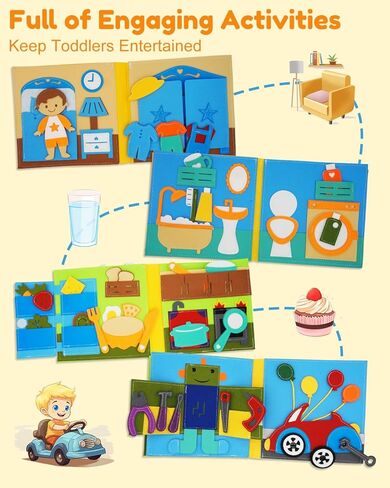 شعرت كتاب مزدحم للأطفال الصغار 1-3 ، ولوحة Montessori مشغول لمدة عام واحد ، وألعاب طائرة هادئة للكتاب ، ولعب التعلم التعليمي الحسي ، وكتب نشاط الرحلة على الطريق ، التظاهر بلعب Girls Gifts in Kuwait