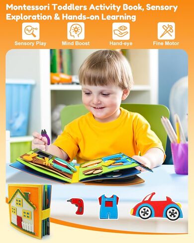 شعرت كتاب مزدحم للأطفال الصغار 1-3 ، ولوحة Montessori مشغول لمدة عام واحد ، وألعاب طائرة هادئة للكتاب ، ولعب التعلم التعليمي الحسي ، وكتب نشاط الرحلة على الطريق ، التظاهر بلعب Girls Gifts in Kuwait