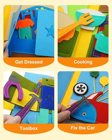 شعرت كتاب مزدحم للأطفال الصغار 1-3 ، ولوحة Montessori مشغول لمدة عام واحد ، وألعاب طائرة هادئة للكتاب ، ولعب التعلم التعليمي الحسي ، وكتب نشاط الرحلة على الطريق ، التظاهر بلعب Girls Gifts in Kuwait
