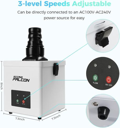 Creality Falcon Smoke Purifier for Laser Engraver, 3-Stage Filtration, 99.97% Purification Rate, Low Noise, 180W Fume Extractor for Engraving Machine(Use with Enclosure) and Most Enclosed Laser Cutter in Saudi Arabia