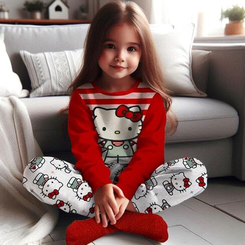 طقم بيجامة للأطفال مع جوارب غامضة - سونيك، هالو كيتي، سوبر ماريو بنين بنات طقم بيجامة قطعتين - بيجامات للأطفال والصغار in Kuwait