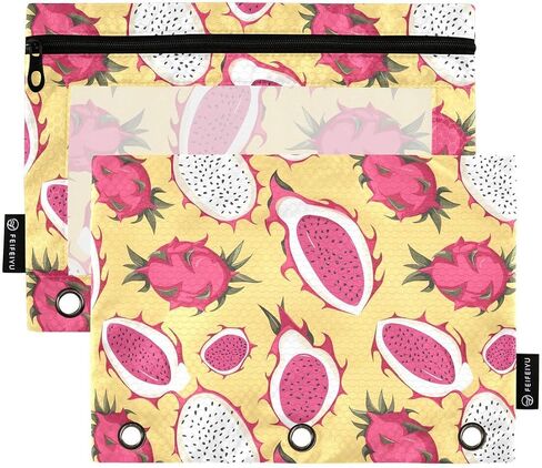 Alaza Dinosaur Surf Pencil Pouch for 3 Ring Binder Pender Bags Pickets Pencil Case with Window Szipper Cosmetic Facs for Office College Supplies 2pcs in Saudi Arabia