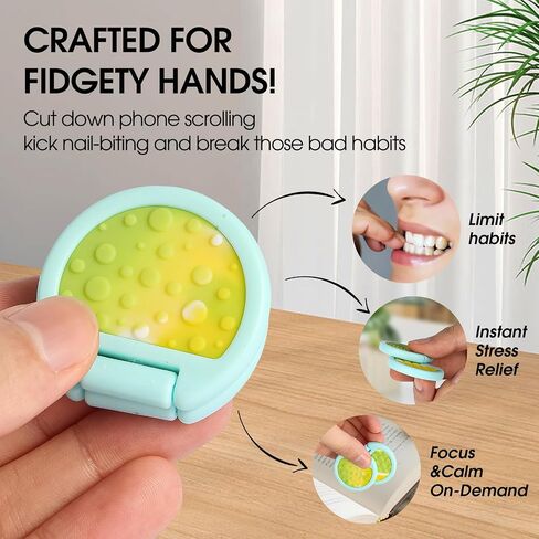 ألعاب Fidget للبالغين ، 3 حزم ألعاب حسية للأطفال المصابين بالتوحد ، وعناصر الإغاثة من القلق لتخفيف إجهاد اضطراب فرط الحركة ونقص الانتباه ، وتململات ممتعة للمراهقين المنزلق و Flip Slider - Treasure Box Toys for Classroom ، مع صندوق هدايا in Saudi Arabia