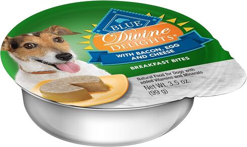 Blue Buffalo Delights Natural Adult Small Breed Wet Dog Food Cups, Pate Style, Roasted Turkey & Grilled Chicken 3.5-oz (24 Count - 12 of Each Flavor) in Saudi Arabia