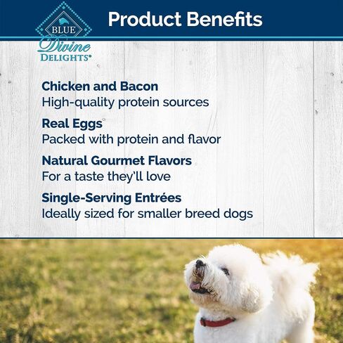 Blue Buffalo Delights Natural Adult Small Breed Wet Dog Food Cups, Pate Style, Roasted Turkey & Grilled Chicken 3.5-oz (24 Count - 12 of Each Flavor) in Saudi Arabia