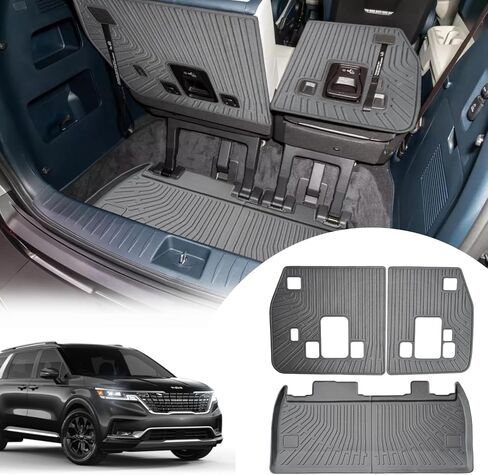 بطانات البضائع مسند الظهر حصيرة لكيا نيرو (ليس ل نيرو EV) الملحقات 2023-2025 مع هوك وحلقة الخلفي الجذع حصيرة المقعد الخلفي الغطاء الخلفي حامي جميع الأحوال الجوية المضادة للانزلاق انقسام الكلب بطانة 3 قطع in Saudi Arabia