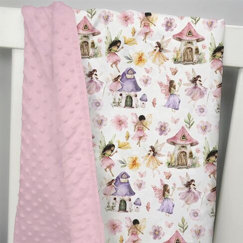 Mink Baby Girl Blanket Western Cowgirl Pony Floral, Horse Pink Flower Hat Boot Soft Double Layer Dotted Backing Receiving Swaddle, Newborn Infant Toddler Nursery Crib Bedding Shower Gift 30x40 in Saudi Arabia