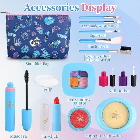 Toddler Girls Toys Pretend Makeup Kits - Fake Makeup Set Toys for Kids 3 4 5 6 Year Old , Play Makeup Gift for Little Girls 3-5, Toddler Makeup Kit with Fake Makeup Toy Birthday Gift in Kuwait