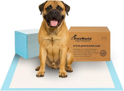 Petsworld 2XL PATS ، 28 × 44 بوصة ، 100 عدد | فائض فائقة ، فائقة الكلب ، منصات تبول الكلاب المقاومة للتسرب للتدريب على القعادة in Kuwait