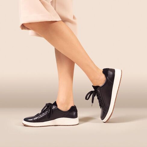 Aetrex Women's Leather Leather Arch Support Support Orthepedic Sneakers - حذاء محايد قابل للتعديل يصل إلى أحذية رياضية خفيفة الوزن غير رسمية للنساء in Saudi Arabia