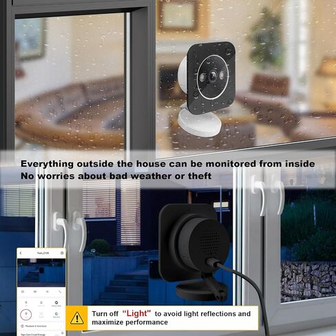 2 Pack Security Camera Window Mount Compatible with Tapo C120, No Drill No Screws Installation Required, Anti-Theft Strong Adhesive Tape Holder for Home Security in Saudi Arabia