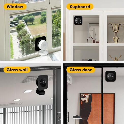 2 Pack Security Camera Window Mount Compatible with Tapo C120, No Drill No Screws Installation Required, Anti-Theft Strong Adhesive Tape Holder for Home Security in Saudi Arabia