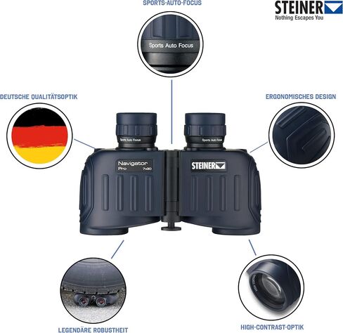 Steiner Navigator Pro 7x50 Binoculars with Compass, Black (7155) in Saudi Arabia