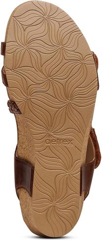 Aetrex Avril Orthopedic BlATTE RAVERT STRAP LOW HEEL CHEEL Wedge for Women-Leather Memory Foamped Foom Poom Support Espadrilles espadrilles for Women in Saudi Arabia