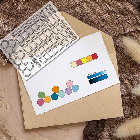 CRASPIRE Palette Rubber Stamps Color Swatches Reusable Retro Vintage Clear Transparent Silicone Stamp Seals for DIY Scrapbooking Photo Album Decorative Cards Making Stamp Film Frame in Saudi Arabia