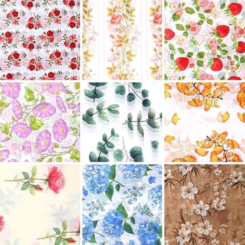 Honoson 90 Sheets Floral Tissue Paper Flower Gift Watercolor Wrapping Flower Printed DIY Art Craft Paper Bulk for Wedding Bridal Shower Birthday Party Favor Supplies Decor, 19.7 x 13.8 Inch in Kuwait