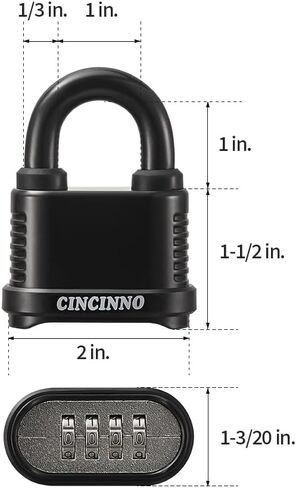 Heavy Duty Outdoor Combination Lock, Long Shackle Weatherproof Combo Lock for Outdoor Use，48 Pack in Kuwait