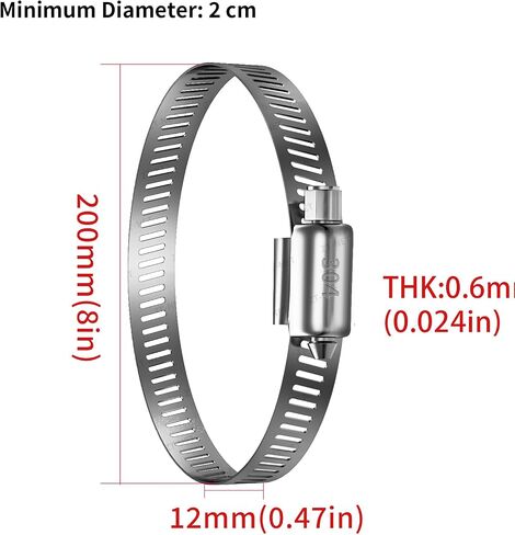 4 Pieces Adjustable 304 Stainless Steel Hose Clamp Duct Clamps Pipe Clamp Ducting Clamp worm drive hose clamps Poles Mount Adapter Diameter 16inch (16 Inch Hose Clamp) in Saudi Arabia