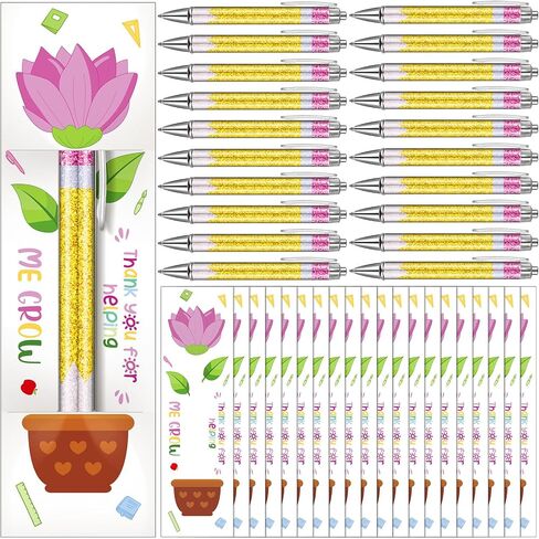 72 PCS تقدير المعلم هدية المعلمين بالجملة الأقلام ، شكرًا لك هدايا مع بطاقات الشكر بطاقات تحفيزية لفريق Ballpoint Pens For School Office Supplies (نابضة بالحياة) in Saudi Arabia