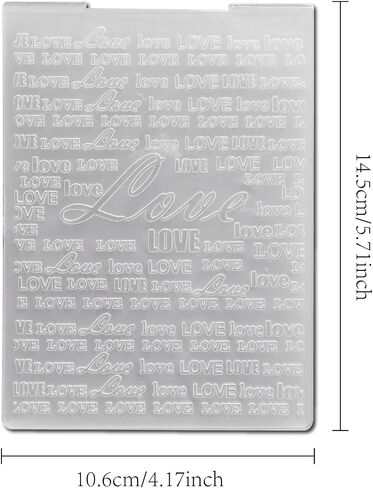 Arbuya Heart Plastic Embossing Folders for Card Making Hearts Background Embossing Folder for Scrapbooking Pages Paper Crafting Clay Decoration in Saudi Arabia