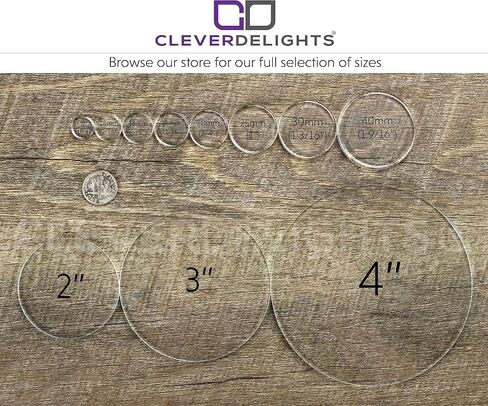 CleverDelights 30mm (1 3/16 ") بلاط زجاج مسطح دائري - 25 حزمة - بلاط زجاجي Craft in Kuwait