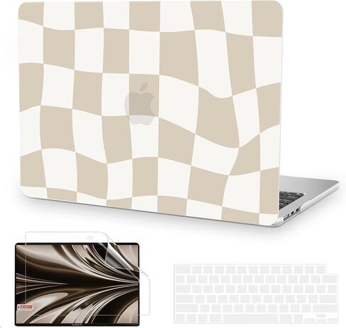 Anban Compatible with MacBook Air 13 inch Case 2024 2023 2022 Release M3 A3113 M2 A2681, Plastic Hard Shell Case for MacBook Air 13.6 inch+Keyboard Cover+Screen Protector, Green Chessboard in Saudi Arabia