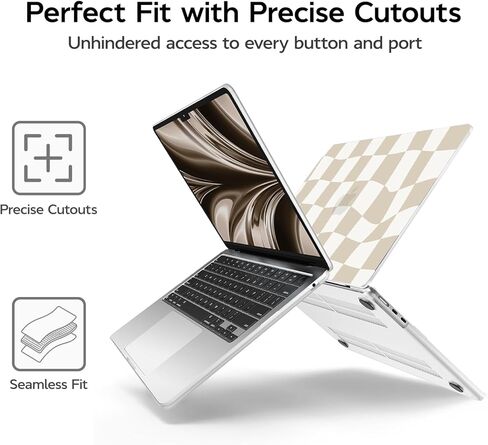 Anban Compatible with MacBook Air 13 inch Case 2024 2023 2022 Release M3 A3113 M2 A2681, Plastic Hard Shell Case for MacBook Air 13.6 inch+Keyboard Cover+Screen Protector, Green Chessboard in Saudi Arabia