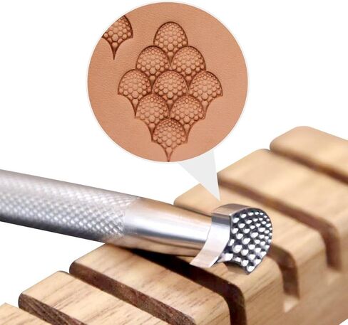 Leather Stamping Tools for Leather Crafts，Fish Scale Pattern Leather Crafting Stamp Tool with 304 Stainless Steel in Saudi Arabia