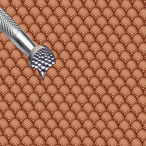 Leather Stamping Tools for Leather Crafts，Fish Scale Pattern Leather Crafting Stamp Tool with 304 Stainless Steel in Saudi Arabia