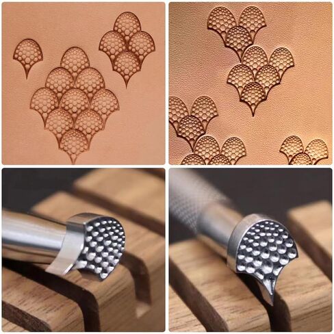 Leather Stamping Tools for Leather Crafts，Fish Scale Pattern Leather Crafting Stamp Tool with 304 Stainless Steel in Saudi Arabia