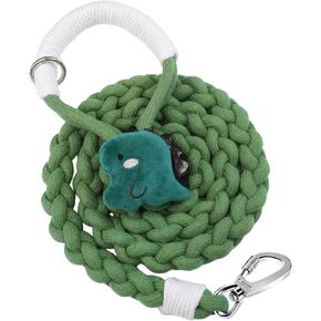 Handmade 4ft Braided Cotton Dog Leash,Durable and Stylish, Ideal for Medium to Large Dogs, Black in Kuwait
