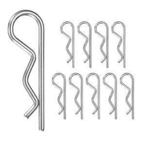 10-Pack R-Shaped Cotter Pin, M3x50mm Stainless Steel Hairpin Hardware Spring R Clips for Trailer Locking/Trucks/Trucks Lock System, Heavy Retainer Pins in Kuwait
