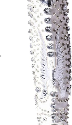 Women's Upbeat Rhinestone Western Boot Pointed Toe Black 8 M US in Saudi Arabia