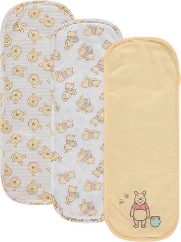 Disney Baby Burp Cloths 3 Pack – 100% Cotton – Mickey Mouse, Minnie Mouse, Winnie The Pooh, Dumbo – Soft & Absorbent Newborn Essentials for Boys & Girls in Saudi Arabia