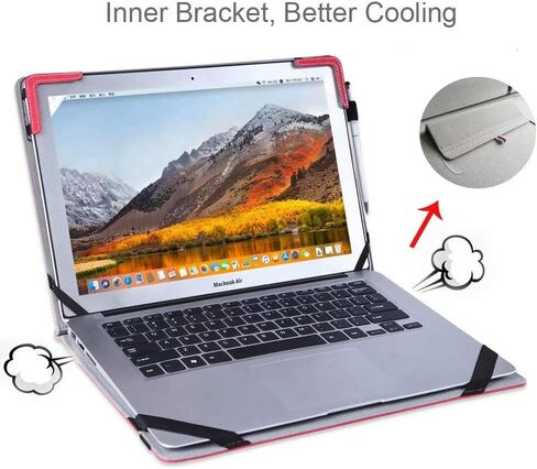 غطاء حالة الحامل متوافق مع Dell Latitude 7430 7420 7410 7400 5430 5420 5421 كمبيوتر محمول 14 بوصة كم دفتر حماية كمبيوتر محمول ، مع قوس التبريد (326x215mm ، الأزرق) in Kuwait