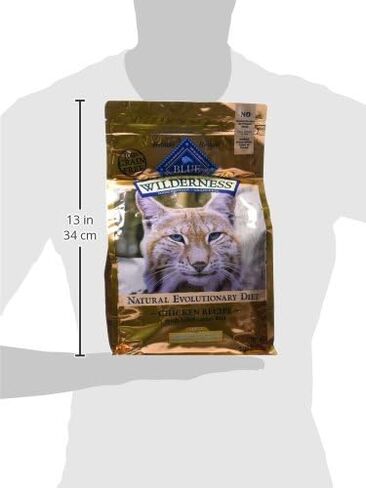 Blue Buffalo Wilderness High-Protein, Grain-Free Natural Dry Food for Adult Cats, Weight Control, Chicken, 11-lb Bag in Saudi Arabia