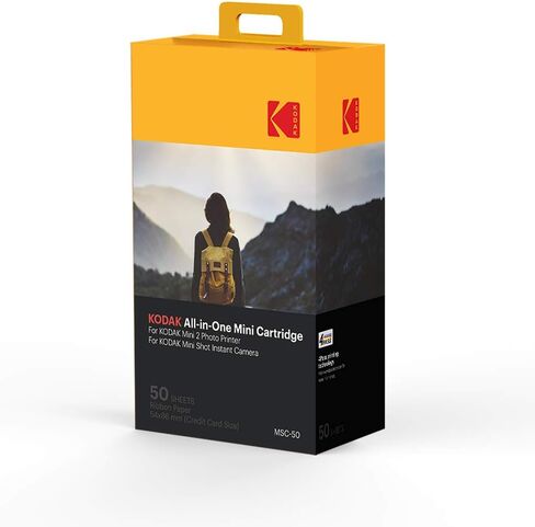 Kodak Mini 2 Photo Photo Stritridge MC All-in-One Paper and Color حبر خرطوشة-متوافقة مع كاميرا Mini Shot ، طابعة Mini 2 (وليس الأصلي الأصفر) ، الأصفر ، 20 حزمة in Kuwait
