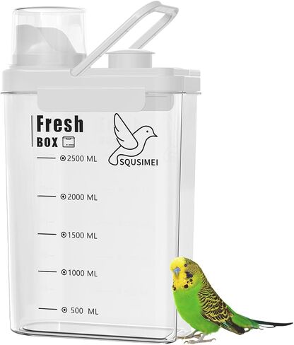 3 Qt/2.8 L Bird Seed Storage Container, Pet Food Container(2.8L, Green) in Saudi Arabia