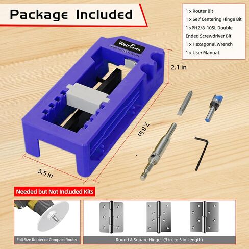 Door Hinge Jig, Precise Positioning, Easy Installation and Versatile Use Router Template, Fits for DoorHinge from 3" to 5" Length and Hinge Types of Sqaure, Radius 1/4" or Radius 5/8" in Saudi Arabia