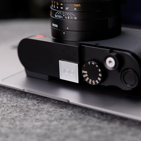 Upgraded Q3 43 Metal Hot Shoe Cover Protector Cap with Full-Coverage Design Special Designed for Leica Q3 43 /Q3 Digital Camera , Aluminum Alloy Q3 43 Hotshoe Cover with Silicone Cushion - Red in Saudi Arabia
