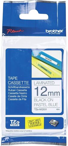 Brother Genuine P-Touch TZe, Black Print on Gold Label Tape (TZePR831), Premium Glitter Laminated,1/2in x 26.2ft (12mm x 8m) for Select P-Touch Label Makers, Powerful Lamination, for Crafting in Kuwait