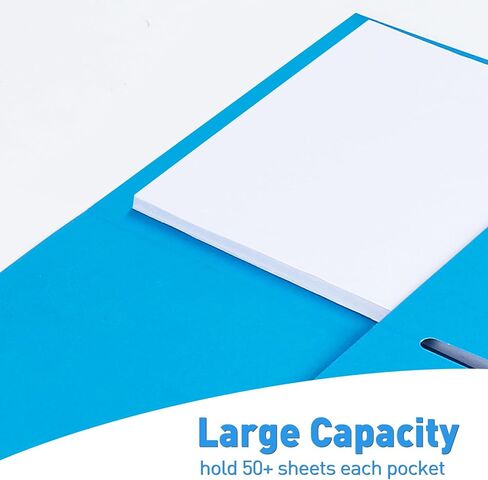 Two Pocket Folders, RAZCC 30 Pack File Folders with Pockets Fit Letter Size Paper, Thick Paper File Folder for School Office Business Home, Assorted 10 Colors in Saudi Arabia