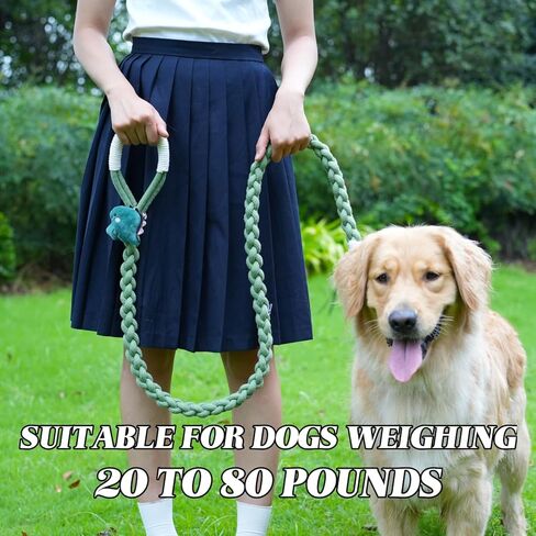 Handmade 4ft Braided Cotton Dog Leash,Durable and Stylish, Ideal for Medium to Large Dogs, Black in Kuwait