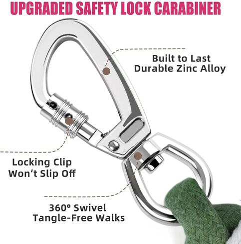 Handmade 4ft Braided Cotton Dog Leash,Durable and Stylish, Ideal for Medium to Large Dogs, Black in Kuwait