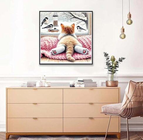 طبقات المرتفعات والفن الماسي للبالغين للبالغين - مجموعات الطلاء الماس للبالغين المبتدئين ، DIY 5D Full Drill عباد الشمس الجوهرة للفنون المنزلية ديكور 14 × 14 بوصة in Kuwait