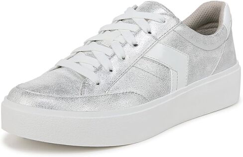 Dr. Scholl's Shoes Women's Madison Lace Sneaker, White Gold, 8.5 in Kuwait