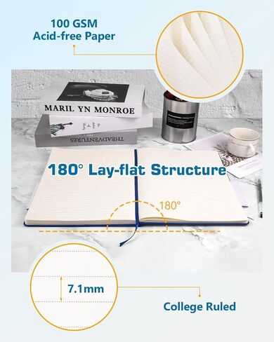 5 أجهزة الكمبيوتر المحمولة للمجلة Gack Hardcover Journal للعمل 320 صفحة A5 المجلات السميكة 5.8 × 8.4 بوصة 100 GSM Paper College المحكم للكتابة ، والدوار ، وأخذ الملاحظات. in Kuwait
